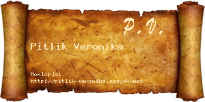Pitlik Veronika névjegykártya